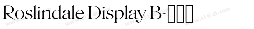 Roslindale Display B字体转换 Roslindale Display B字体转换